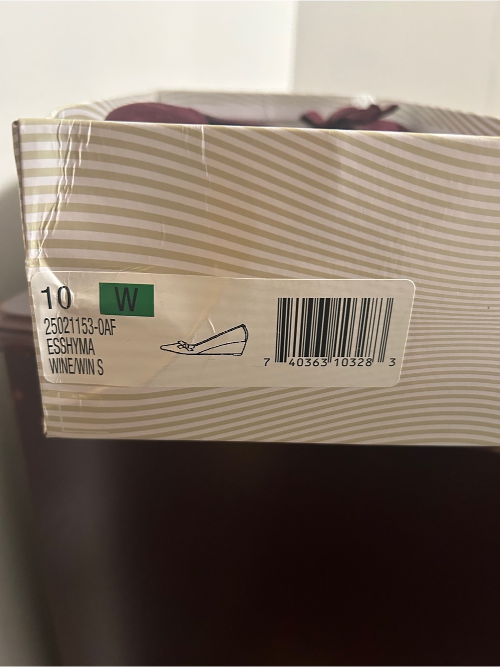 Easy Spirit Wine Wedges with Bow Accent
